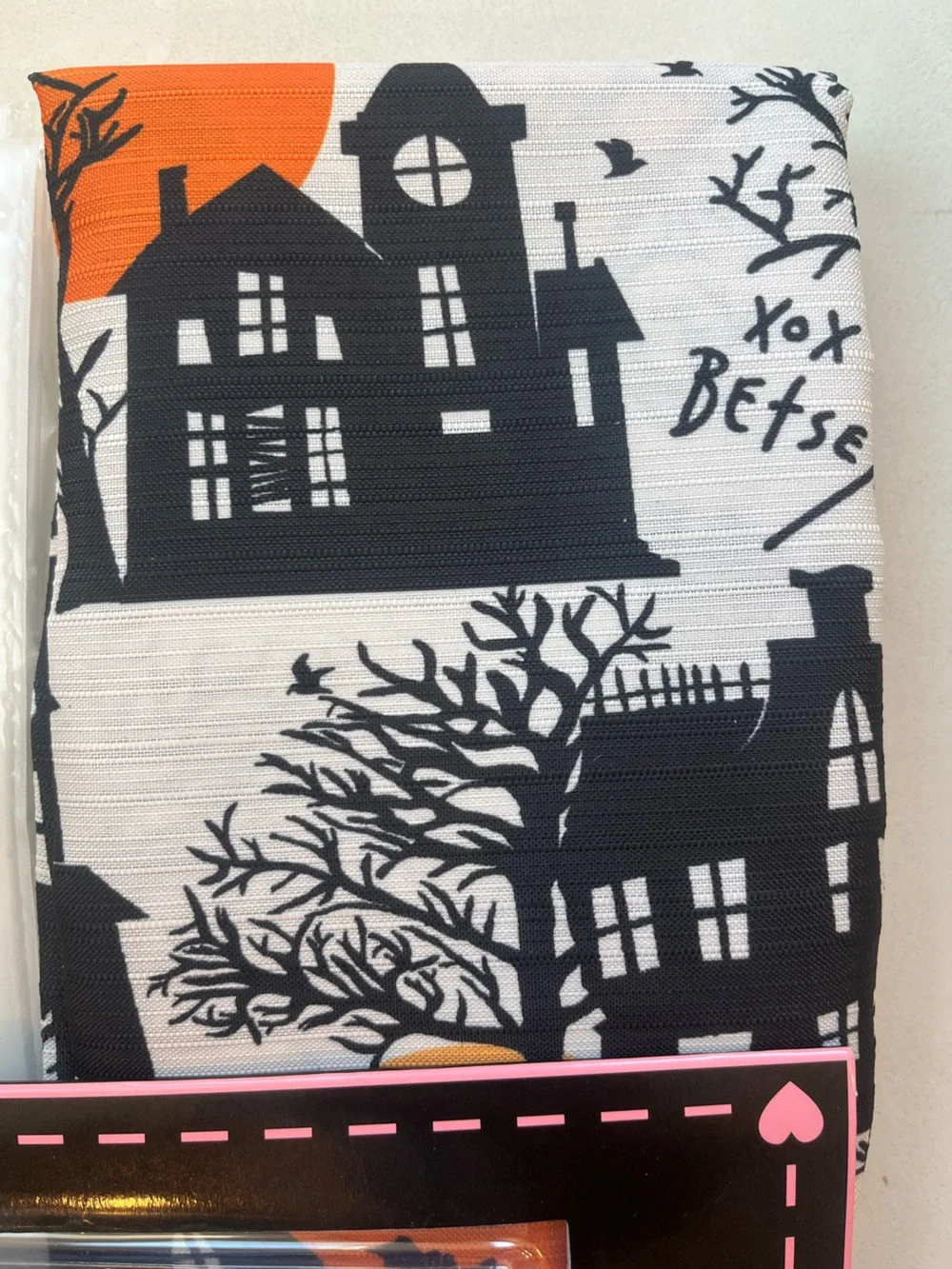 Betsey Johnson Halloween Haunted House Shower Curtain Set